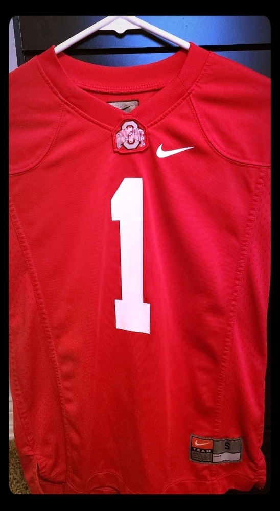 Boys #1red nike Ohio state Jersey